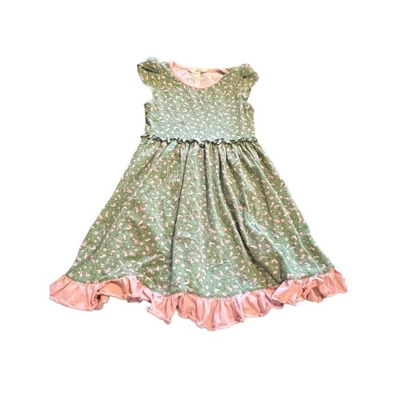 Matilda Jane Joanna Gaines Green Farm Animals Dress Sz 6